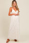 Ivory Floral Jacquard Crossback Maternity Maxi Dress