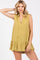 Light Olive Peplum Button Blouse