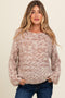 Mauve Multi-Colored Maternity Sweater