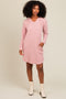 MauveRibbed Hoodie Dress