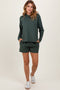 Forest Green Hoodie Shorts Set