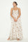 Taupe Multi Floral Print Sleeveless Maxi Dress