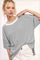 Black Striped Drop Shoulder Short Sleeve Top