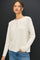 Cream Brushed Knit Henley Top