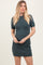 Olive Knit Short Sleeve Mini Dress