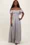 Black Smocked Top Woven Maxi Dress