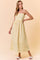 Yellow Striped Sleeveless Maxi Dress
