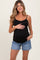 Blue High Rise Waist Clean Cut Maternity Denim Shorts