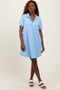 Blue Basic Polo Dress
