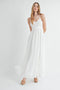 White Crochet Bodice Maxi Dress