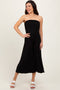 Black Double Layered Strapless Tube Top Jumpsuit