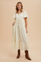 Cream Lace Square Neck Maternity Maxi Dress