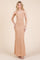 Beige Backless Fishtail Sleeveless Maxi Dress