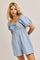Light Blue Front Tie Romper
