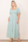 Mint Floral Smocked Tiered Maxi Dress