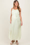 Light Mint Braided Neckline Maternity Maxi Dress