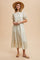 Green Iris Floral Button Maxi Dress