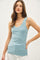 Light Blue Sleeveless Ribbed Top