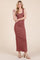 Rust Ribbed Basic Maxi Dress
