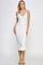 White Ribbed Cami Midi Dress