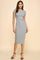 Gray Asymmetrical Ruched T-Shirt Dress