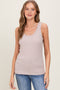 Taupe Ribbed Basic Tank Top