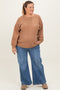 Blue Yoke Detail Ankle Wide Leg Maternity Plus Jeans