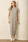Black Striped Midi T-Shirt Dress