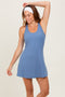 Denim Blue Tennis Racerback Romper Dress