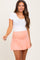 Peach Back Pleat Maternity Skort