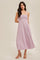 Lavender Pleated Bodice Midi Dress