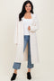 Ivory Ribbed Chunky Knit Long Oversized Cardigan
