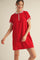 Red Sporty Polo Dress