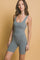 Sage Ribbed Knit Tank Top Romper