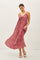 Rust Paisley Print Sleeveless Side Slit Maxi Dress