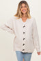 Cream Oversized Maternity Toggle Button Cardigan