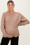 Mocha Chunky Knit Oversized Maternity Sweater