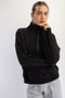 Black French Terry Quarter Zip Pullover