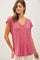 Coral V-Neck Top