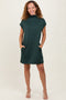Forest Green Mock Neck Mini Dress