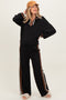 Black Contrast Trim Maternity Sweatpants
