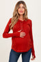 Rust Long Sleeve Exposed Seam Maternity Top