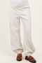 Ivory Multi Seam Fleece Maternity Sweatpants