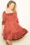 Rust Suede Dress