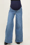 Blue Palazzo Wide Leg Maternity Jeans