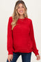 Red Chenille Knit Maternity Sweater