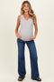 Navy Soft Wide Leg Maternity Jeans