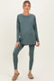 Ash Jade Brushed Knit Oversized Top and Legging Maternity Set