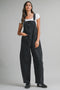 Black Washed Denim Overalls