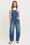 Blue Barrel Leg Denim Overalls